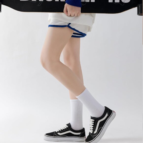 🆕 Women Black Moisture Wicking Calf Socks Cotton Thin Soft Casual Sport Wear - Picture 6 of 6